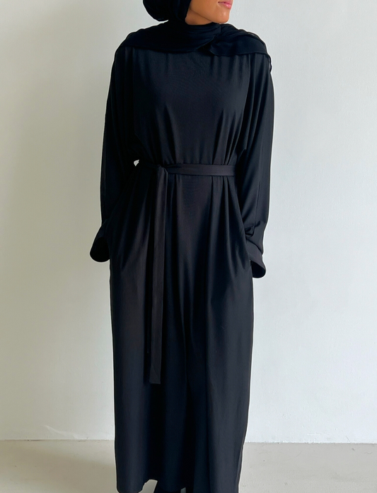 Zainab Lounge Abaya - Black