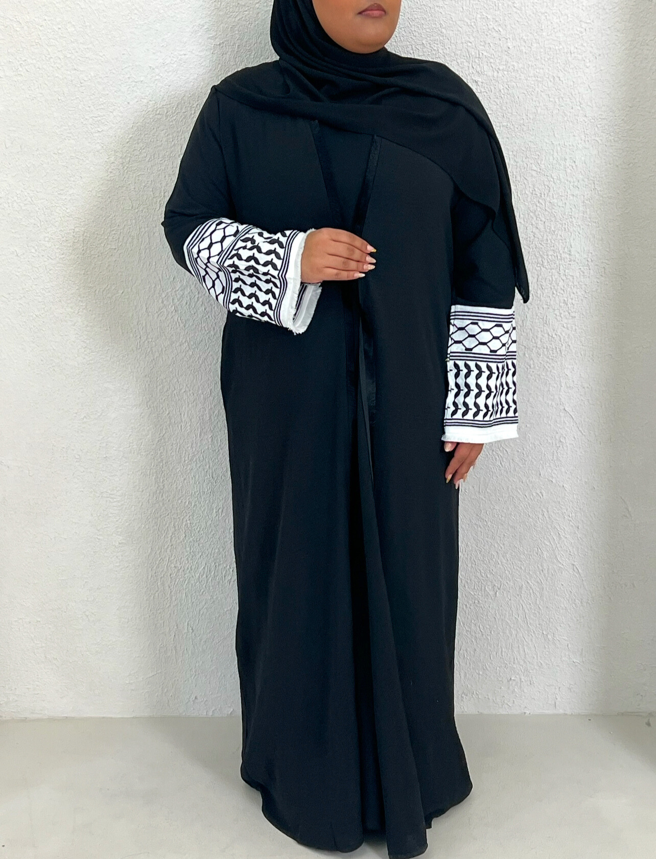 Keffiyeh Abaya - Black